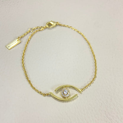 [Clover Jewelry]Lucky Eye Pave-Set Diamond Bracelet