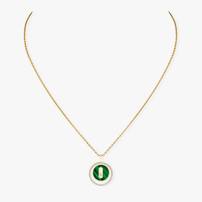 [Clover Jewelry]LUCKY MOVE 1 DIAMOND MALACHITE GOLD DIAMOND NECKLACE