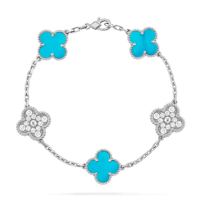 [Clover Jewelry] CLOVER 5 MOTIF TURQUOISE BRACELET COLLECTION