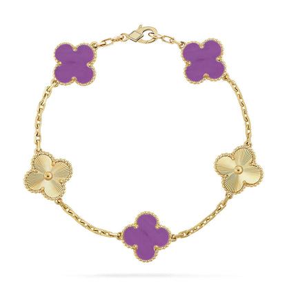 [Clover Jewelry] CLOVER 5 MOTIF VIOLET BRACELET COLLECTION