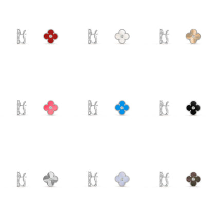 [Clover Jewelry]CLOVER SILVER 15MM MOP DIAMOND EARRINGS COLLECTION