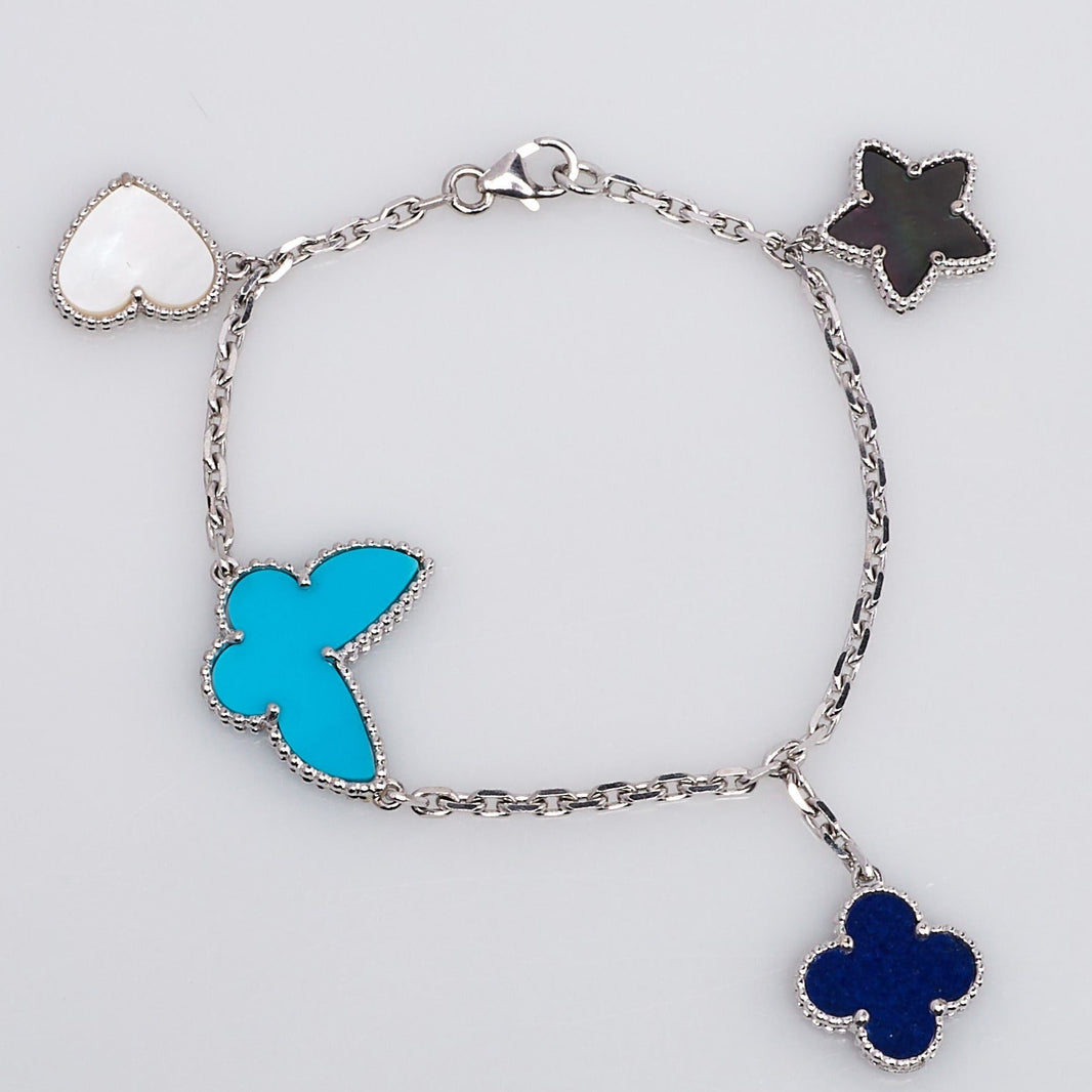 [Clover Jewelry]LUCKY SPRING SILVER BRACELET 4 MOTIF