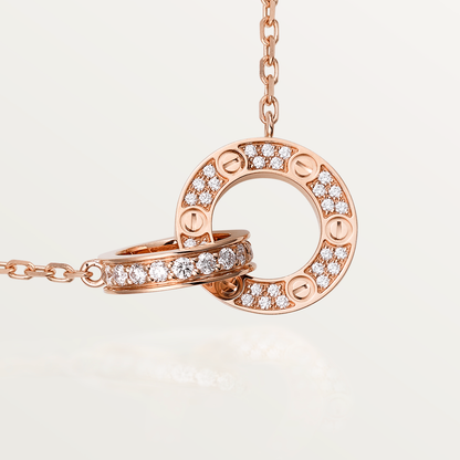 [Clover Jewelry]LOVE  FULL DIAMOND PENDANT NECKLACE