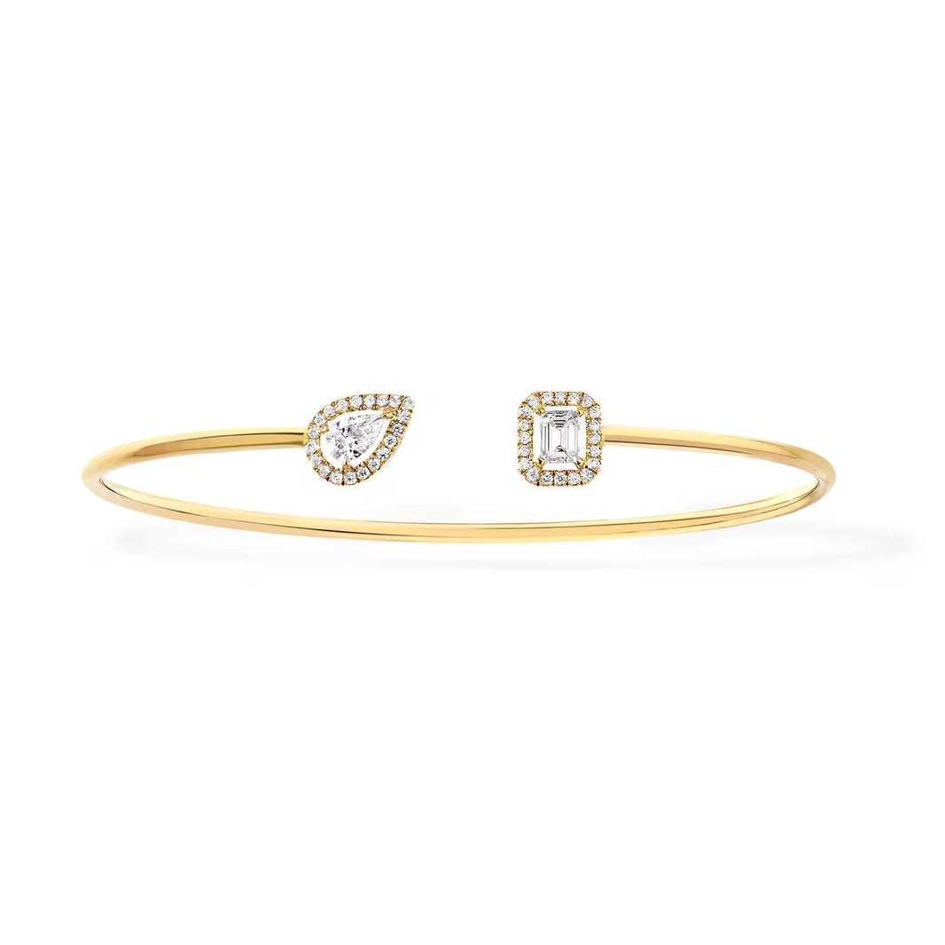 [Clover Jewelry]JONC FLEX MY TWIN TOI & MOI SILVER DIAMOND BRACELET