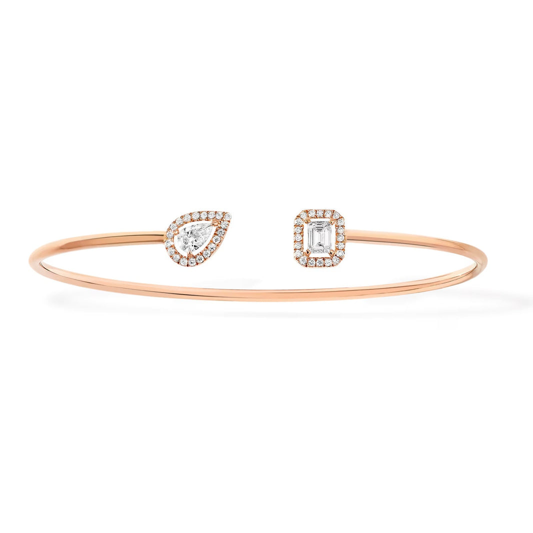 [Clover Jewelry]JONC FLEX MY TWIN TOI & MOI SILVER DIAMOND BRACELET