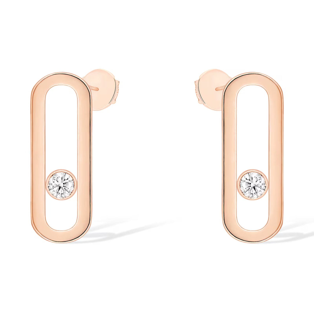[Clover Jewelry]MOVE UNO SMALL 1 DIAMOND EARRINGS