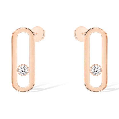 [Clover Jewelry]MOVE UNO SMALL 1 DIAMOND EARRINGS