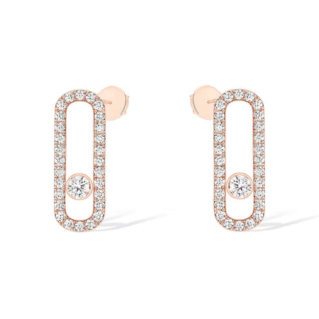 [Clover Jewelry]MOVE UNO STUD DIAMOND PAVED EARRINGS