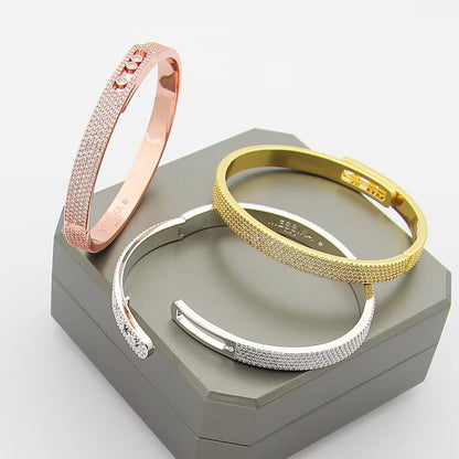 [Clover Jewelry]Move Noa Full Pavé Diamond Bangle Bracelet
