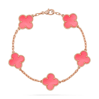 [Clover Jewelry] CLOVER 5 MOTIFS  PINK MOP BRACELET COLLECTION