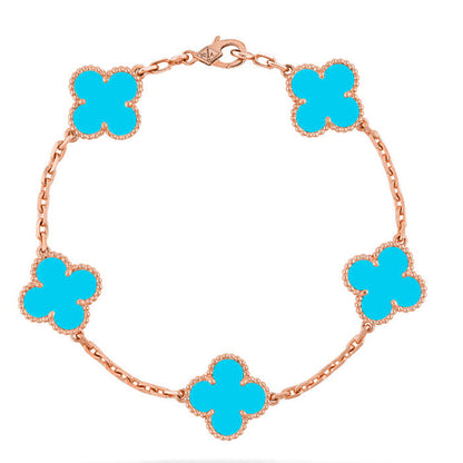 [Clover Jewelry] CLOVER 5 MOTIF TURQUOISE BRACELET COLLECTION