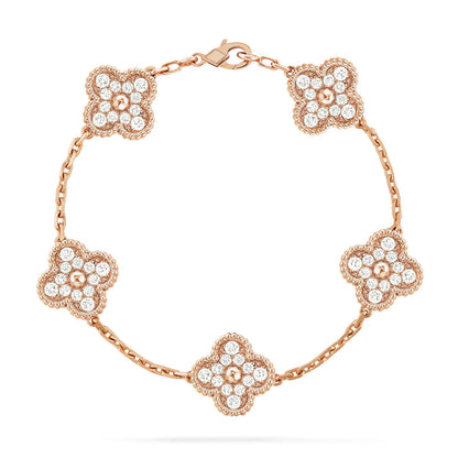 [Clover Jewelry] CLOVER 5 MOTIF FULL DIAMOND BRACELET COLLECTION
