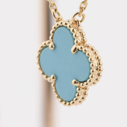 [Clover Jewelry]CLOVER 15MM VINTAGE TURQUOISE NECKLACE