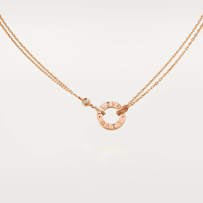 [Clover Jewelry]LOVE NECKLACE 16MM 2 DIAMONDS
