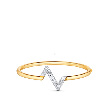 [Clover Jewelry]VOLTE UPSITE DOWN GOLD DIAMOND BRACELET