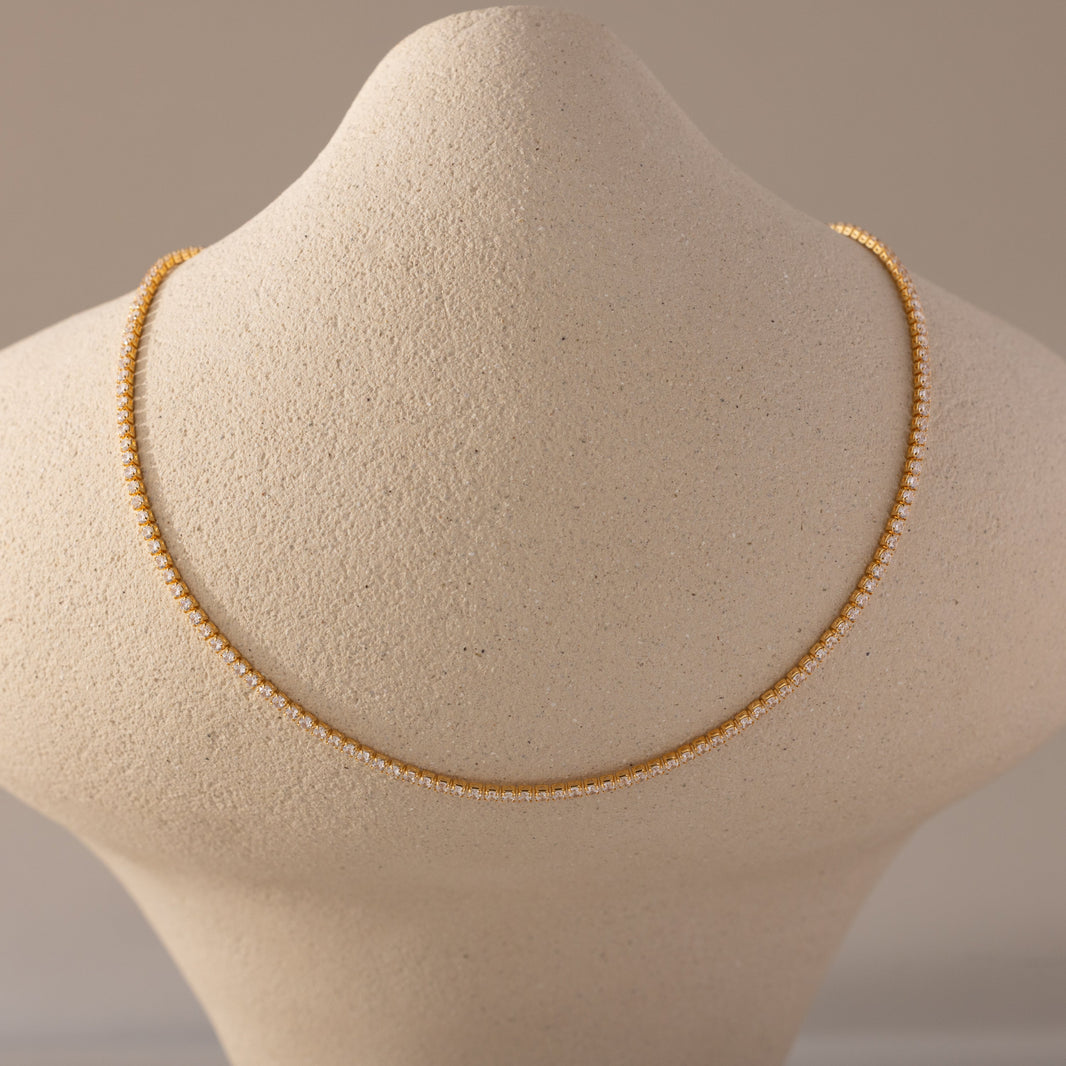 Diamond Tennis Choker Necklace