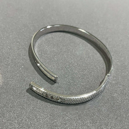 [Clover Jewelry]Move Noa Rose Gold Pavé Diamond Bangle Bracelet