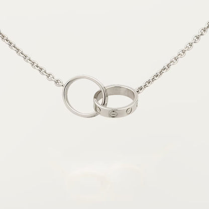 [Clover Jewelry]LOVE DOUBLE RING NECKLACE