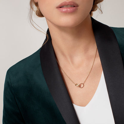 [Clover Jewelry]LOVE DOUBLE RING NECKLACE