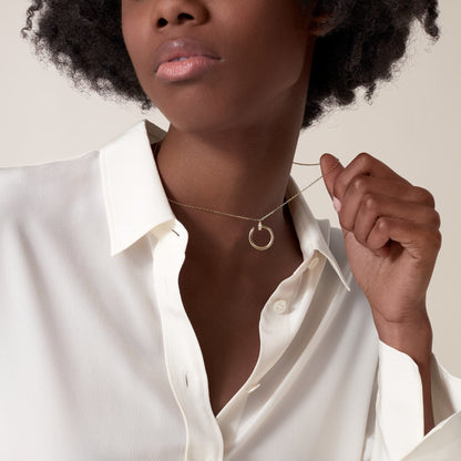 [Clover Jewelry]JUSTE NECKLACE HALF DIAMOND