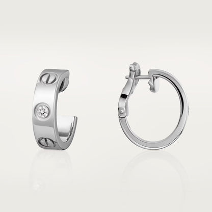 [Clover Jewelry]LOVE EARRINGS 5.7MM 2 DIAMONDS