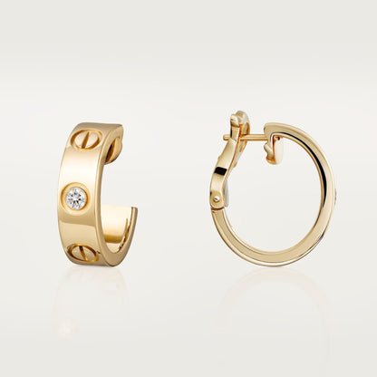 [Clover Jewelry]LOVE EARRINGS 5.7MM 2 DIAMONDS