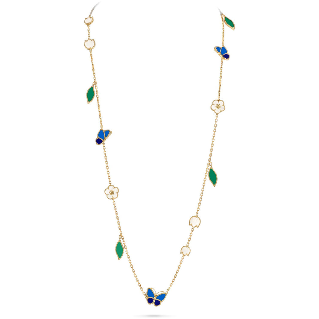 [Clover Jewelry]LUCKY SPRING BUTTERFLY 15 FLOWER NECKLACE