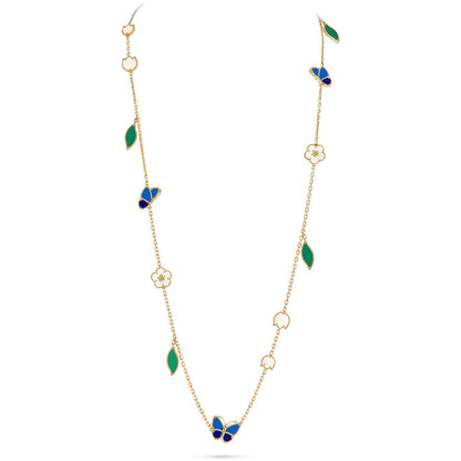 [Clover Jewelry]LUCKY SPRING BUTTERFLY 15 FLOWER NECKLACE