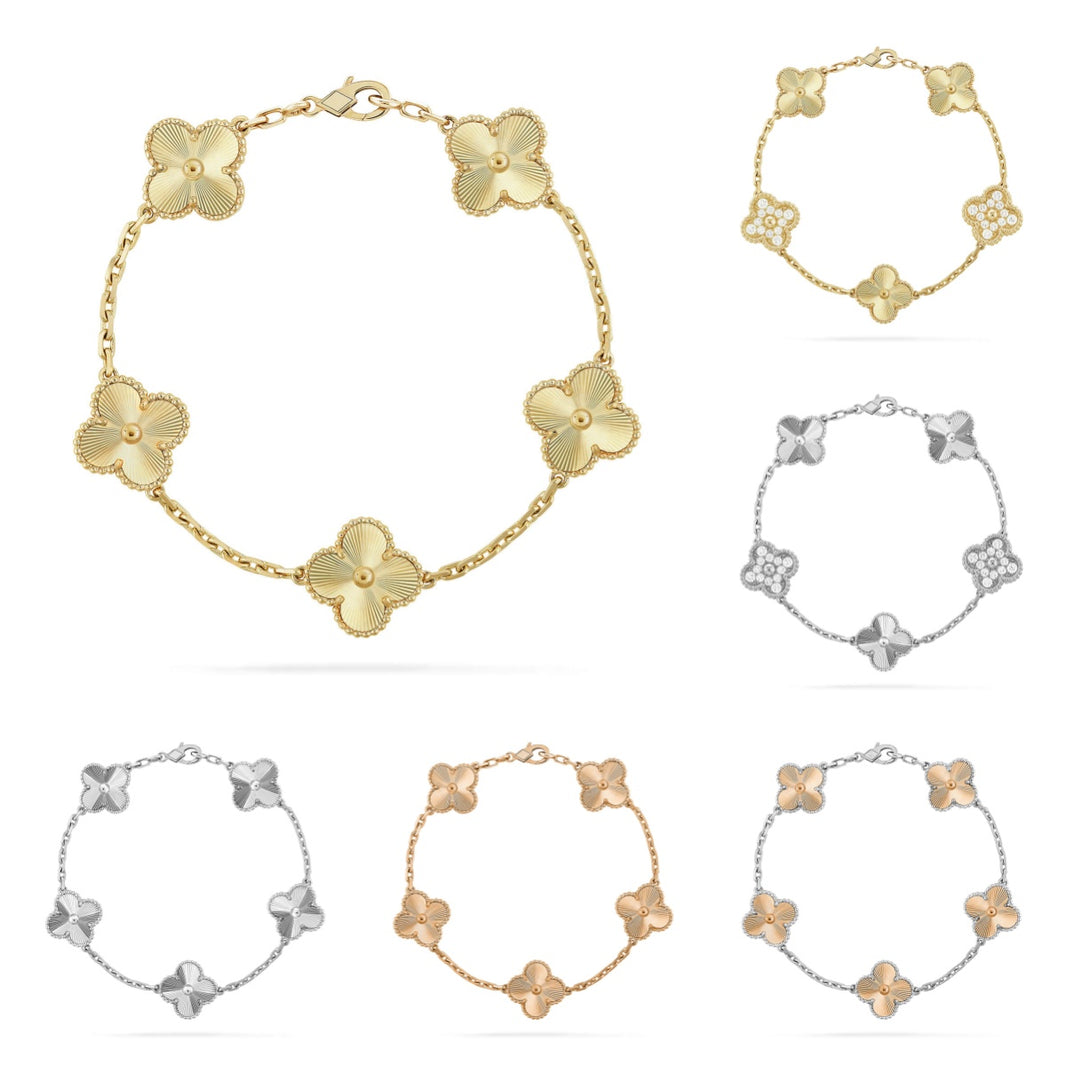 [Clover Jewelry] CLOVER 5 MOTIF LASER BRACELET COLLECTION