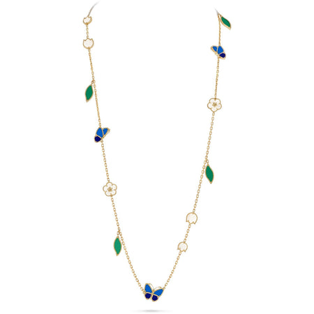 [Clover Jewelry] LUCKY SPRING BUTTERFLY 15 FLOWER NECKLACE