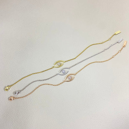 [Clover Jewelry]Lucky Eye Pave-Set Diamond Bracelet