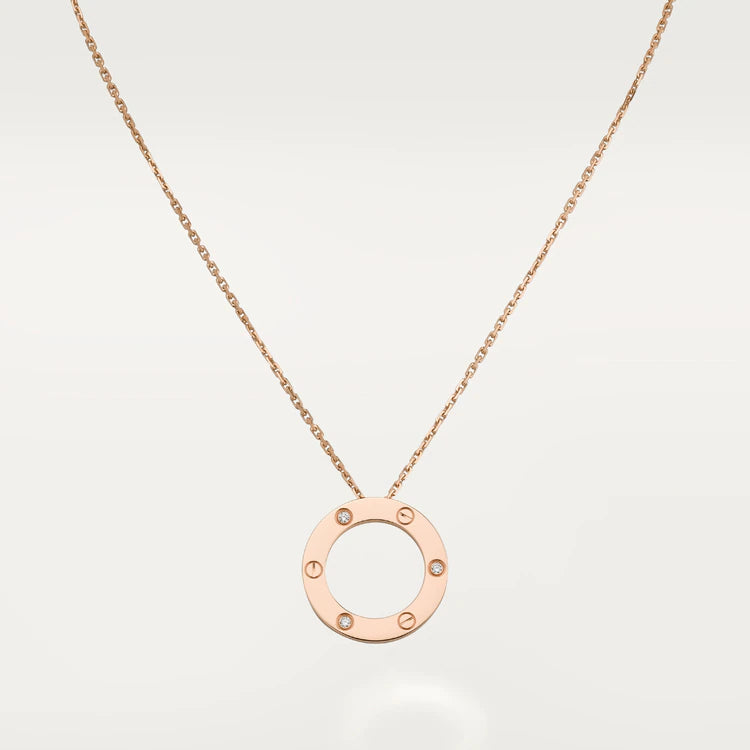 [Clover Jewelry]LOVE NECKLACE 16MM 3 DIAMONDS