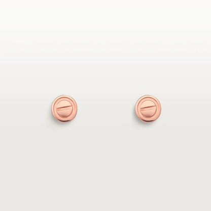 [Clover Jewelry]LOVE EARRINGS PINK GOLD 10MM