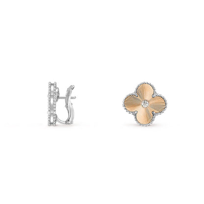 [Clover Jewelry]CLOVER SILVER 15MM MOP DIAMOND EARRINGS COLLECTION