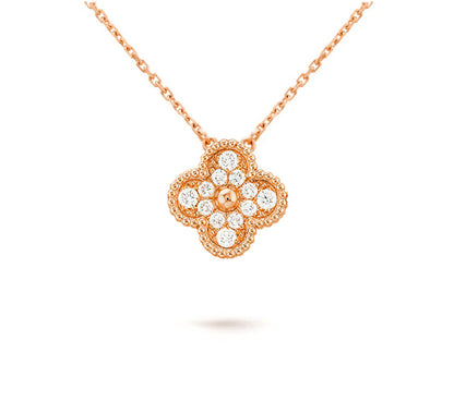 [Clover Jewelry] CLOVER 15MM DIAMOND SINGLE FLOWER NECKLACE COLLECTION