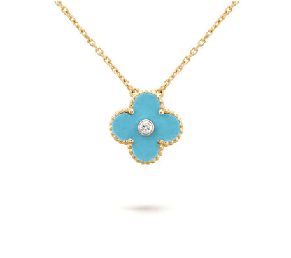 [Clover Jewelry] CLOVER 15MM DIAMOND SINGLE FLOWER NECKLACE COLLECTION