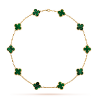 [Clover Jewelry]CLOVER 10 MOTIFS MALACHITE NECKLACE