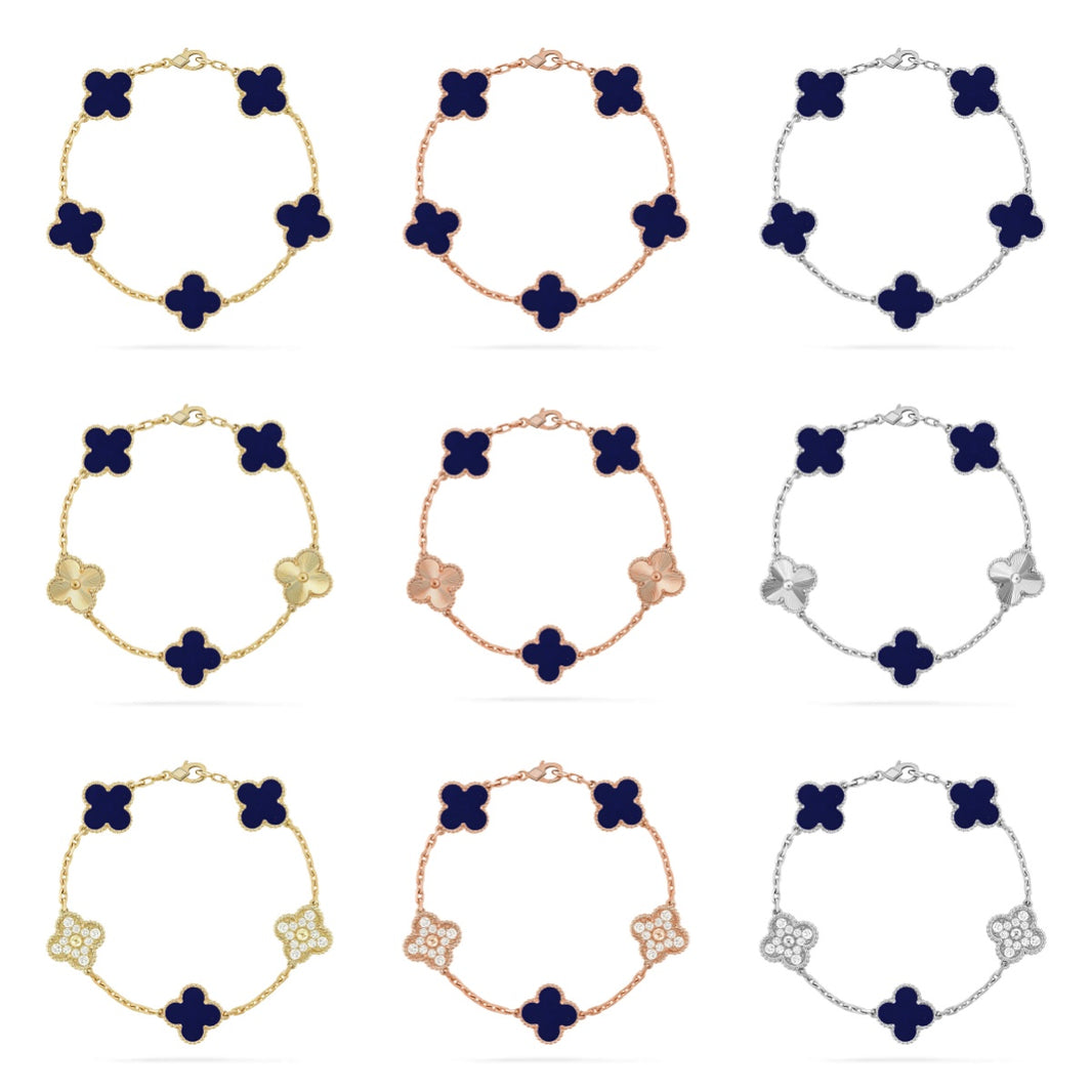 [Clover Jewelry]CLOVER 5 MOTIF LAPIS LAZULI BRACELET COLLECTION