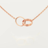 [Clover Jewelry]LOVE DOUBLE RING NECKLACE