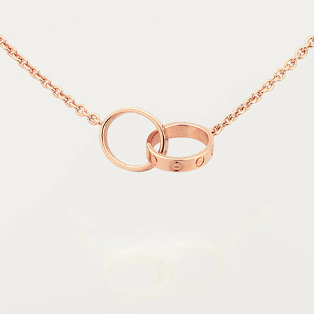[Clover Jewelry]LOVE DOUBLE RING NECKLACE