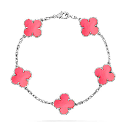 [Clover Jewelry] CLOVER 5 MOTIFS  PINK MOP BRACELET COLLECTION