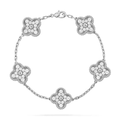 [Clover Jewelry] CLOVER 5 MOTIF FULL DIAMOND BRACELET COLLECTION