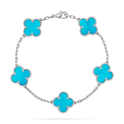 [Clover Jewelry] CLOVER 5 MOTIF TURQUOISE BRACELET COLLECTION