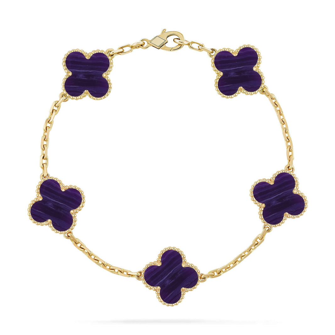 [Clover Jewelry]CLOVER 5 MOTIF PURPLE STRIPES BRACELET COLLECTION