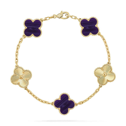 [Clover Jewelry]CLOVER 5 MOTIF PURPLE STRIPES BRACELET COLLECTION