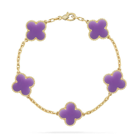 [Clover Jewelry]CLOVER 5 MOTIF LIGHT PURPLE BRACELET COLLECTION