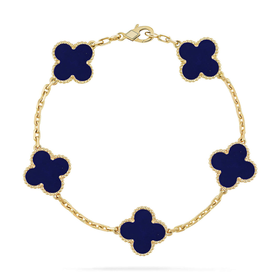 [Clover Jewelry]CLOVER 5 MOTIF LAPIS LAZULI BRACELET COLLECTION