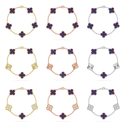 [Clover Jewelry]CLOVER 5 MOTIF COLOR GEMSTONES BRACELET COLLECTION