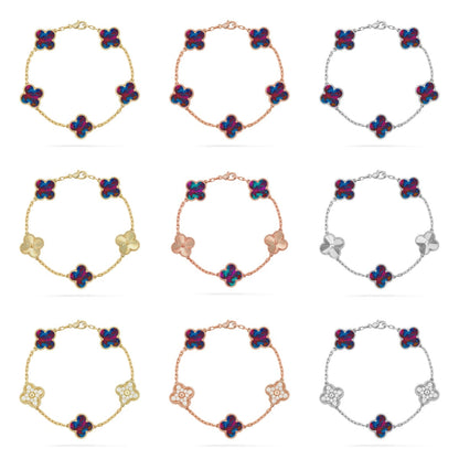 [Clover Jewelry]CLOVER 5 MOTIF COLOR GEMSTONES BRACELET COLLECTION