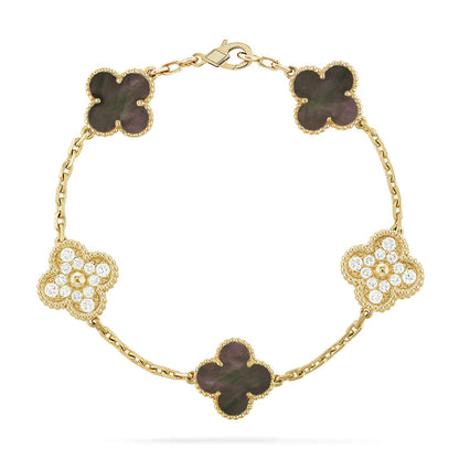 [Clover Jewelry] CLOVER 5 MOTIF GRAY MOP BRACELET COLLECTION